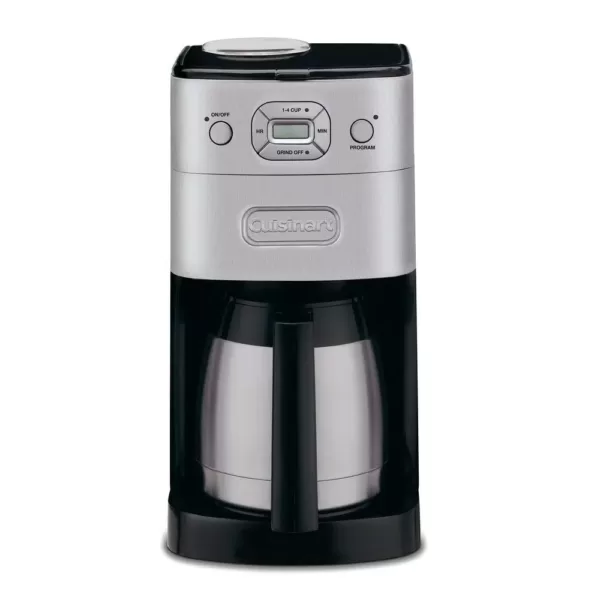 Cuisinart Grind and Brew 10-Cup Brushed Chrome Drip Coffee Maker with Thermal Carafe