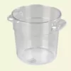 Carlisle 1 qt. Polycarbonate Round Storage Container in Clear (Case of 12)