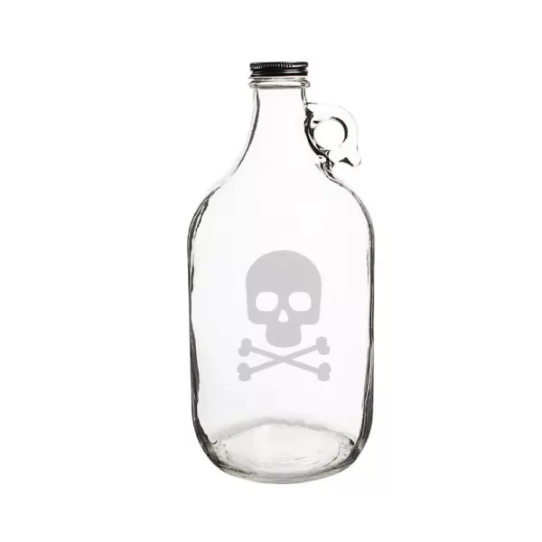 Cathy's Concepts 10.44 in. Skull and Crossbones Halloween Craft Beer Growler