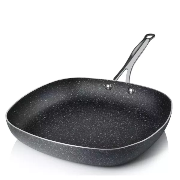 GRANITESTONE 9.5 in. Aluminum Ultra-Durable Non-Stick Diamond Infused Square Fry Pan