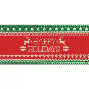 My Door Decor 7 ft. x 16 ft. Ugly Christmas Sweater Happy Holidays-Christmas Garage Door Decor Mural for Double Car Garage