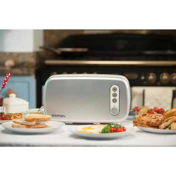 BergHOFF Seren 2-Slice Chrome Long Slot Toaster