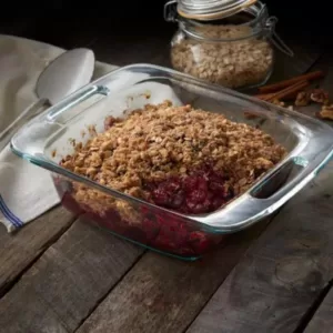 Pyrex Easy Grab 3 qt. and 8 in. x 8 in. 4-Piece Glass Bakeware Set with Red Lids