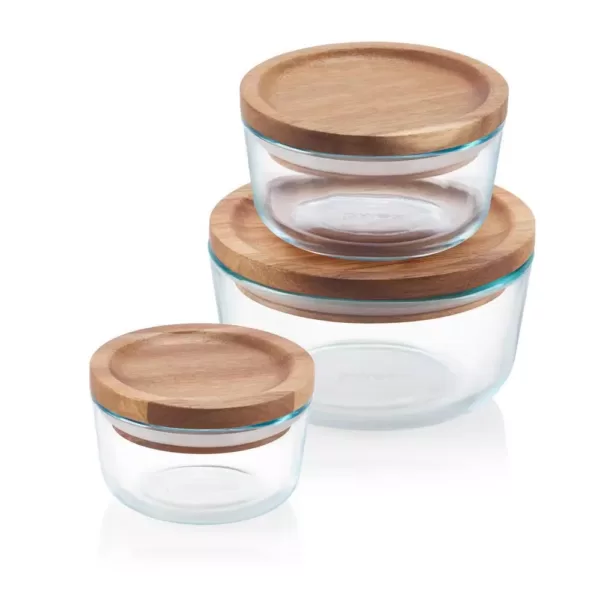 Pyrex Simply Store 6-Piece Glass Storage Container Set