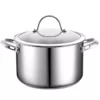 Cooks Standard Classic 6 qt. Stainless Steel Stock Pot with Glass Lid