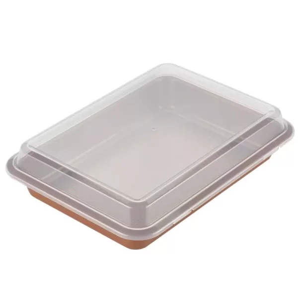 Ayesha Curry 9 in. x 13 in. Copper Bakeware Covered Cake Pan