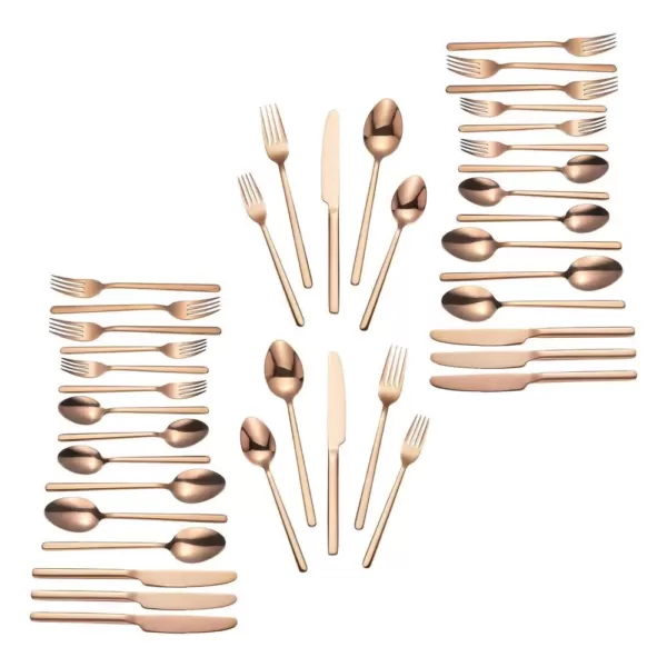 Home Decorators Collection Brenner 40-Piece Stainless Steel 18/0 with Copper Finish Flatware Set (Service for 8)