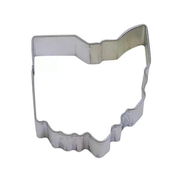 CybrTrayd 12-Piece Ohio State Tinplated Steel Cookie Cutter & Cookie Recipe