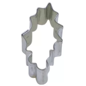 CybrTrayd 12-Piece Mini Holly Leaf Tinplated Steel Cookie Cutter & Recipe