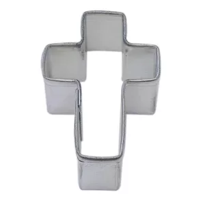 CybrTrayd 12-Piece Mini Cross Tinplated Steel Cookie Cutter & Cookie Recipe