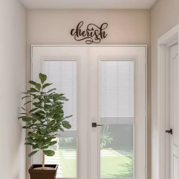 Lavish Home "Cherish" Metal Cutout Sign