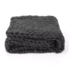Noble House Marnie Dark Grey Acrylic Throw Blanket