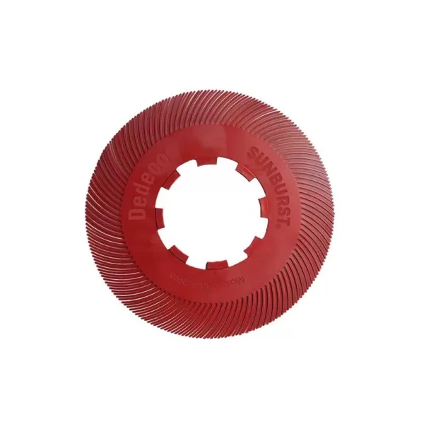 Dedeco Sunburst 7-5/8 in. 220-Grit TC Radial Discs 1 in. Arbor Standard Thermoplastic Cleaning and Polishing Tool (70-Pack)