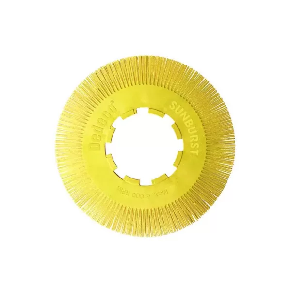 Dedeco Sunburst - 8 in. TS Radial Discs - 1 in. Arbor - Thermoplastic Cleaning and Polishing Tool, Coarse 80-Grit (70-Pack)
