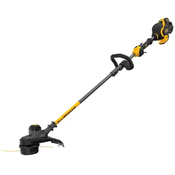 DEWALT 15 in. 60V MAX Lithium-Ion Cordless FLEXVOLT Brushless String Grass Trimmer with (1) 3.0Ah Battery and Charger Included