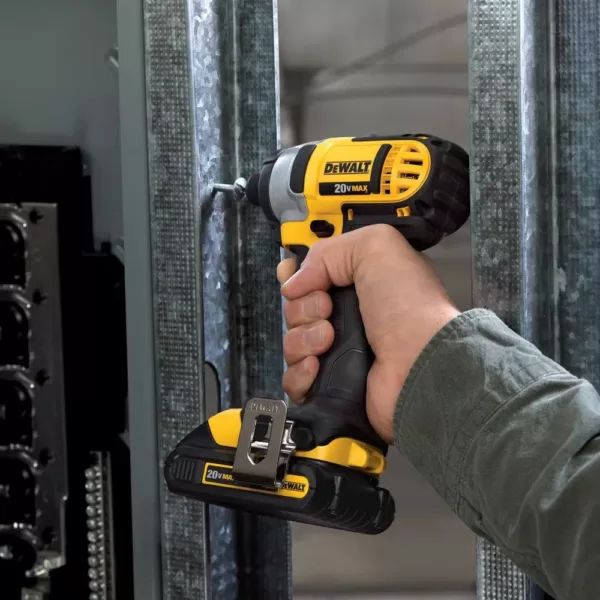 DEWALT 20-Volt MAX 16-Gauge Cordless Angled Nailer Kit with Bonus Bare 20-Volt MAX 1/4 in. Cordless Impact Driver