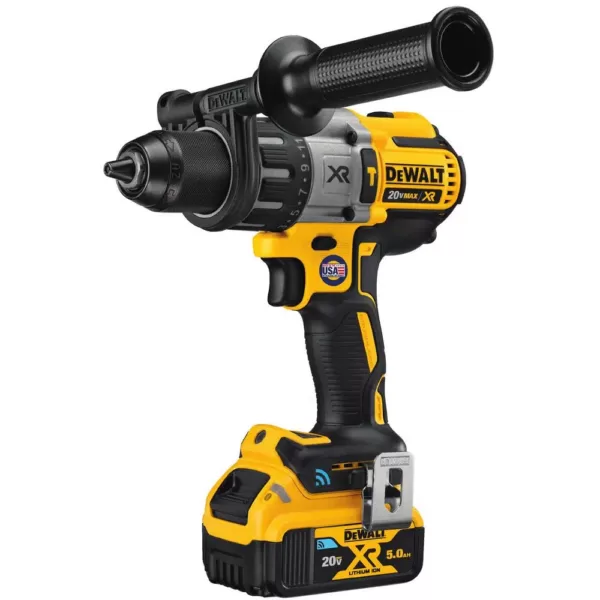 DEWALT 20-Volt MAX XR with Tool Connect Cordless Brushless 1/2 in. Hammer Drill/Driver (2) 20-Volt 5.0Ah Batteries & Charger