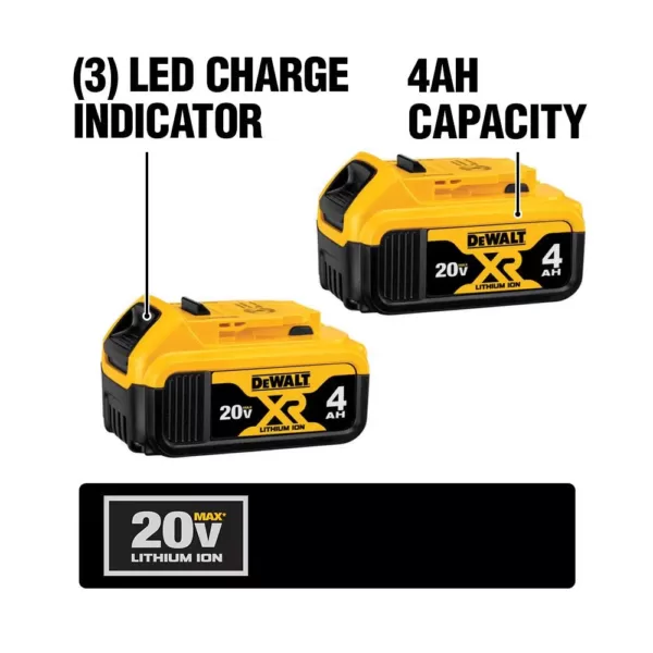 DEWALT 20-Volt MAX Cordless Dieless Cable Crimping Tool with (2) 20-Volt 4.0Ah Batteries, Charger & Case