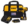 DEWALT 20-Volt MAX Cordless Compact 1/2 in. Drill/Drill Driver with (2) 20-Volt 1.3Ah Batteries, Charger & Bag
