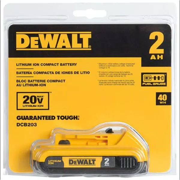 DEWALT 20-Volt MAX Compact Lithium-Ion 2.0Ah Battery Pack