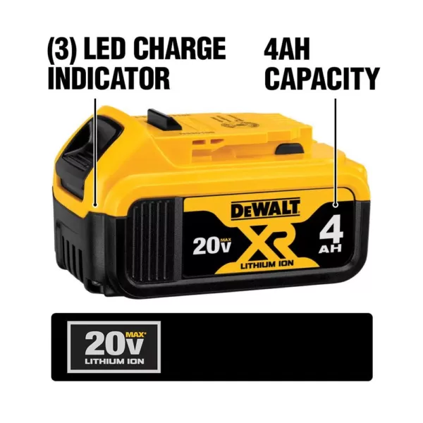 DEWALT 20-Volt MAX XR Premium Lithium-Ion 4.0Ah Battery Pack with FLEXVOLT 20-Volt/60-Volt MAX Lithium-Ion Battery Pack