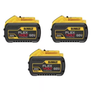DEWALT FLEXVOLT 20-Volt/60-Volt MAX Lithium-Ion 9.0Ah Battery Pack (3-Pack)