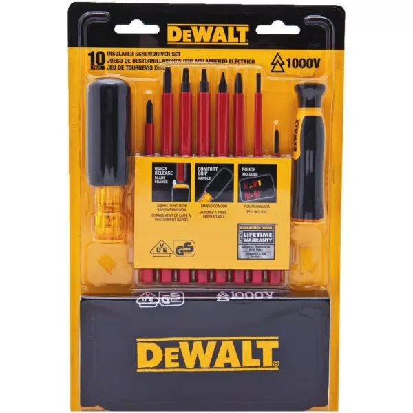 DEWALT Vinyl Grip Insulated Screwdriver Set (10-Piece)