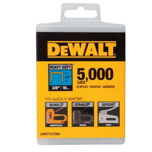 DEWALT 3/8 in. Heavy Duty Staples (5000-Pack)