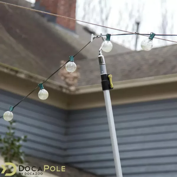 DocaPole Big-Reach Pole Hook Attachment for Extension Pole, Utility Hook for Hanging String Lights (Pole Not Included)