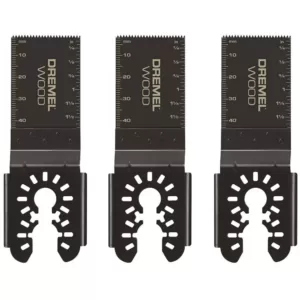 Dremel Multi-Max 1-1/4 in. Oscillating Tool Universal Wood Flush Cut Blades (3-Pack)