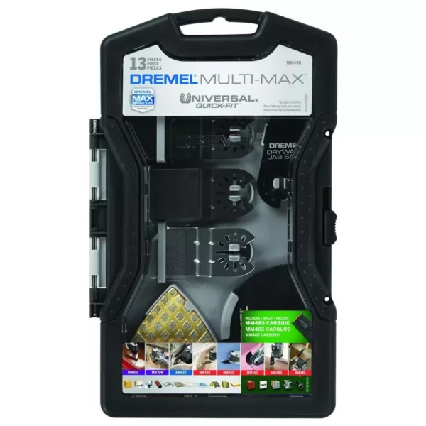 Dremel Multi-Max Universal Oscillating Tool Accessory Set for Wood, Drywall, Plastic, Metal, and Adhesive (13 Accessories)