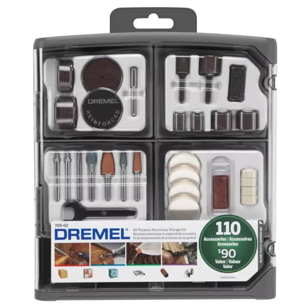Dremel All-Purpose Rotary Accessory Kit with Storage Case(110-Piece)