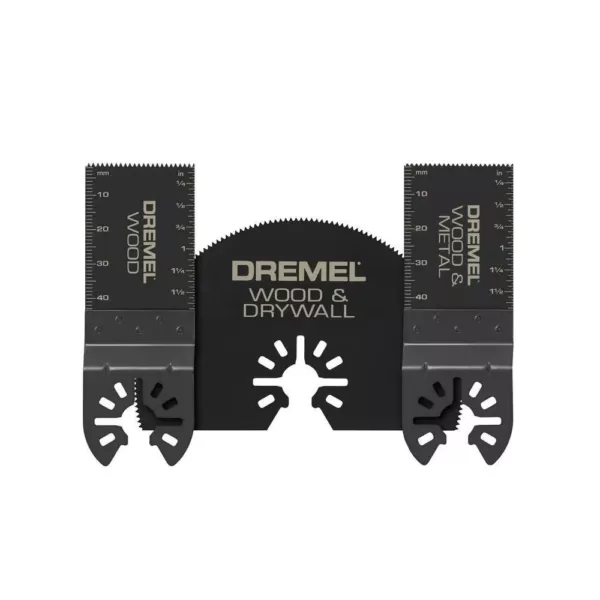 Dremel Multi-Max Oscillating Tool Universal Cutting Accessory Set for Wood, Metal and Drywall (3-Piece)