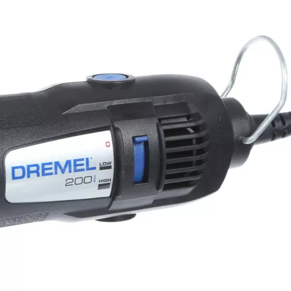 Dremel 200 Series 1.14 Amp Dual Speed Corded Rotary Tool Kit with 21 Accessories and 1 Attachment