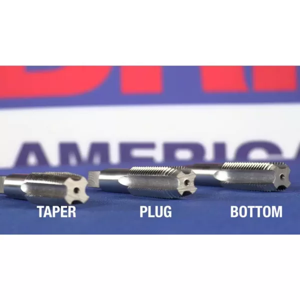 Drill America T/A Series m24 x 3 High Speed Steel 4-Flute Plug Hand Tap (1-Piece)