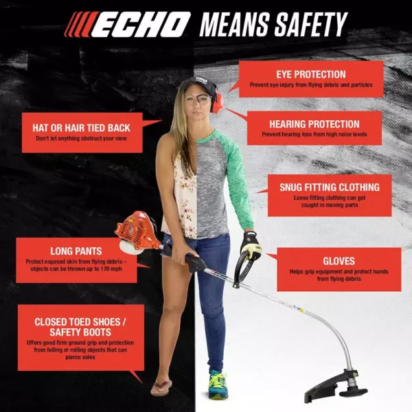 ECHO 25.4 cc Gas 2-Stroke Cycle Straight Shaft Trimmer