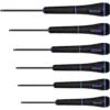 Eklind Ball-Hex Series PSD Precision Screwdriver Set with Pouch Sizes 1.3 mm to 4 mm (6-Piece)