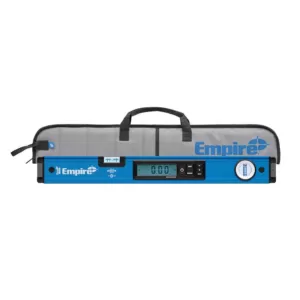 Empire 24 in. Digital Box Level with Case and 8 in. Magnetic Torpedo Level and Rafter Square in True Blue