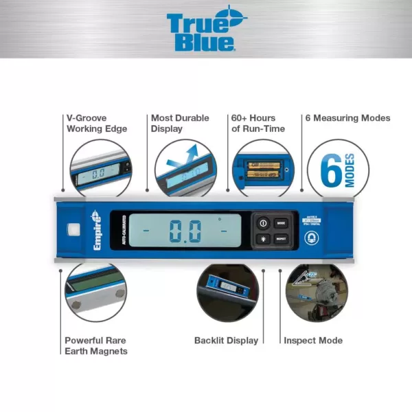 Empire 9 in. Magnetic Digital Torpedo Level