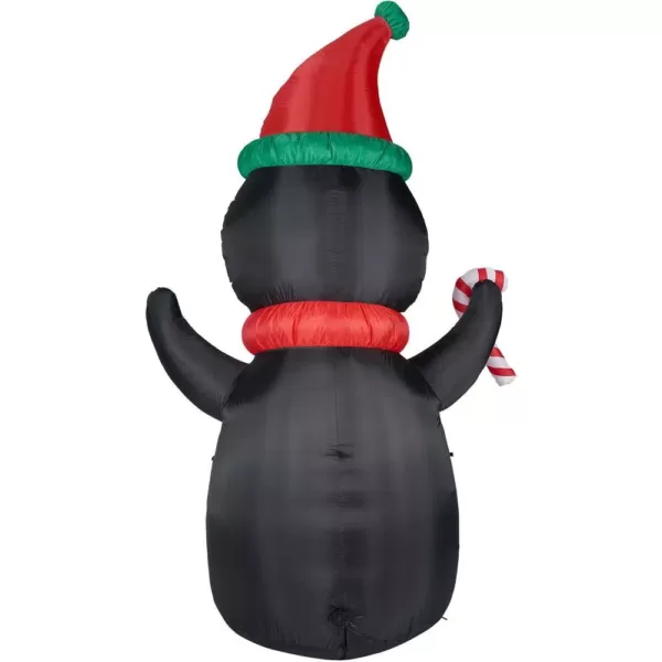 Fraser Hill Farm 10 ft. Penguin and Candy Cane Christmas Inflatable with Lights