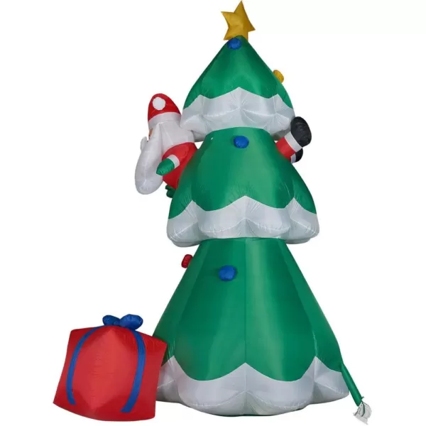 Fraser Hill Farm 20 ft. Christmas Tree with Santa and Gifts Inflatable with Lights