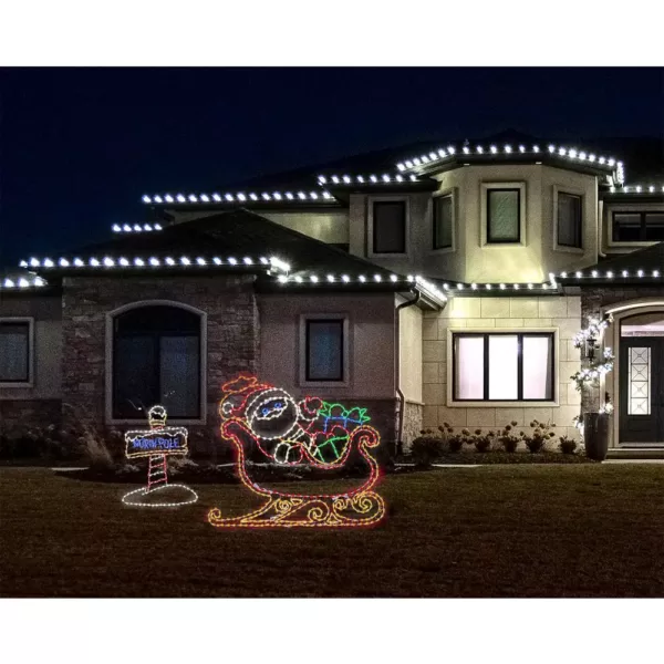 Fraser Hill Farm 48 in. Christmas North Pole Sign with LED Lights