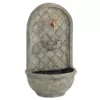 Sunnydaze Decor Messina Resin French Limestone Solar Outdoor Wall Fountain