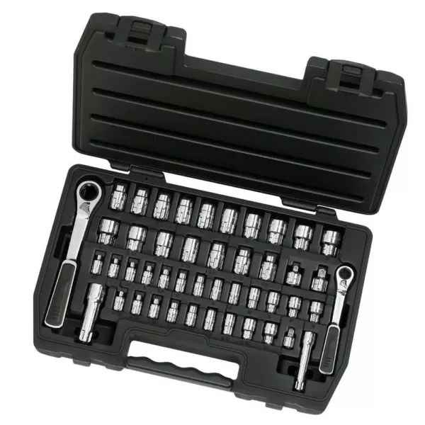 GEARWRENCH 46-Piece 1/4 in. and 3/8 in. Drive Pass-Thru 6-Point SAE/Metric Tool Set