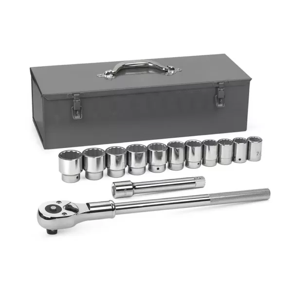 GEARWRENCH 3/4 in. Drive 12-Point Ratchet and Socket Set (13-Piece)