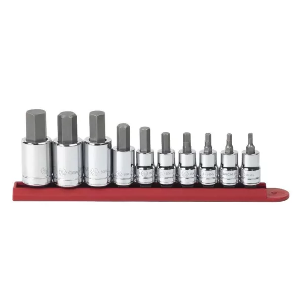 GEARWRENCH 3/8 in. and 1/2 in. Drive SAE Hex Bit Socket Set (10-Piece)