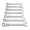 GEARWRENCH 12-Point Metric Flex Head Ratcheting Combination Wrench Set (7-Piece)