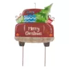 Glitzhome 31.89 in. H Rusty Metal Christmas Truck Yard Stake or Standing Decor or Wall Decor