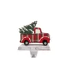 Glitzhome 6.12 in. H Wooden/Metal Red Truck Stocking Holder