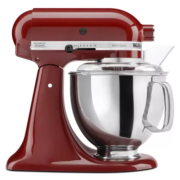 KitchenAid Artisan 5 Qt. 10-Speed Gloss Cinnamon Stand Mixer with Flat Beater, Wire Whip and Dough Hook Attachments